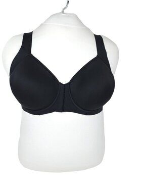 Bali One Smooth Underwire Bra U Posture Boost 36D EverSmooth Back DF3450 Black